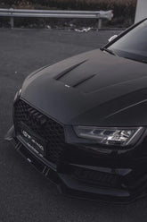 Audi RS4 S4 A4 (all models) B9 / B9.5 2017-ON with Aftermarket Parts - Hood Pre-preg Carbon Fiber from Karbel Carbon